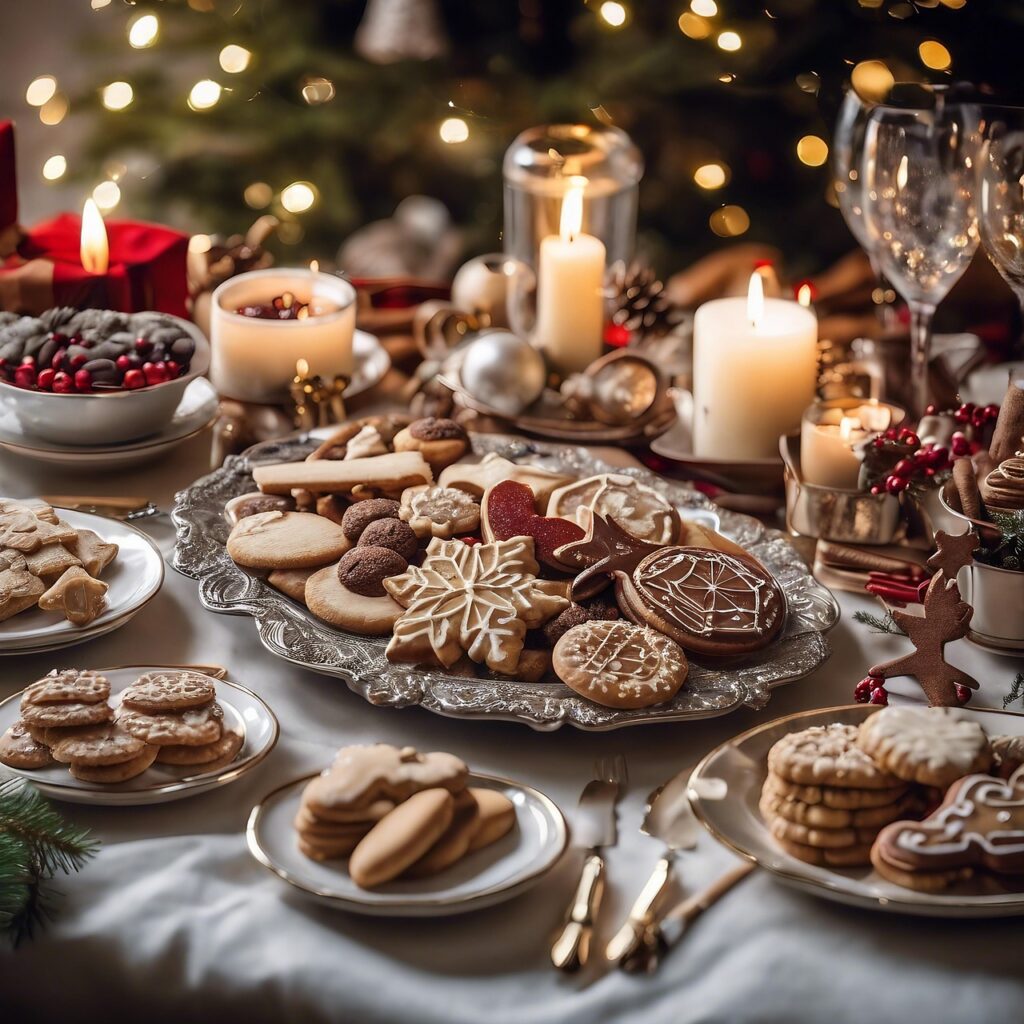 ai generated, cookies, gingerbread, christmas cookie, food, holiday deserts, christmas cookie platter, holiday, christmas-8410843.jpg